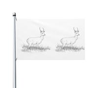 Bandiera con stampa di cervo Sika da 3x5 piedi, perfetta per prati, balconi, corridoi, feste e altro ancora