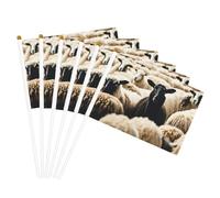 Bandiera con stampa di pecore e agnelli, versatile, per matrimoni, compleanni, vacanze, sport, parate, spettacoli