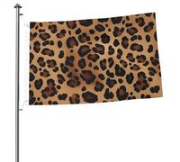 Bandiera con stampa leopardata, 7,6 x 0,9 m, stampa su entrambi i lati, bandiere da giardino, bandiera da cortile per esterni, bandiere per vacanze, striscione regalo con occhielli per sfondo