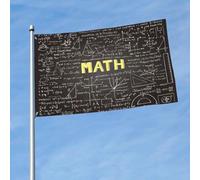 Bandiera con stampa matematica scolastica, bandiera decorativa su un lato, appesa ai balconi del prato interno ed esterno