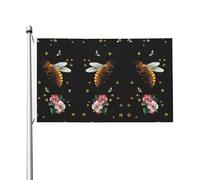 Bandiera con stelle e api, 9,6 x 1,5 m, decorazione per feste, con occhielli, adatta per interni ed esterni