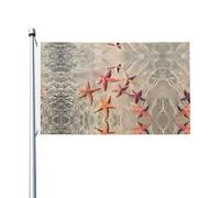 Bandiera con stelle marine oceaniche stampate da 9 x 1,5 m, decorazione per feste con occhielli, adatta per uso interno ed esterno