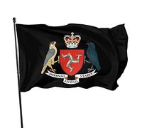 Bandiera con stemma dell'Isola di Man, 9,1 x 1,5 m, dai colori vivaci e resistente ai raggi UV, striscioni da muro per esterni ed interni