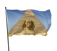 Bandiera con viso di sfinge, 9 x 1,5 m, bandiera leggera per esterni, decorazione da giardino, bandiera in poliestere resistente allo sbiadimento con occhielli in ottone