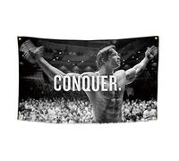 Bandiera Conquer per Arnold Schwarzenegger, 9,5 x 1,5 m, divertente striscione da appendere alla parete con 4 occhielli in ottone, decorazione per dormitorio universitario