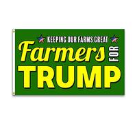 Bandiera Contadini Per Trump Coutures Doubles Garden Flag Colore Vivido Bandiere Pirata Per Conferenza Esterno Bar 3X5Ft