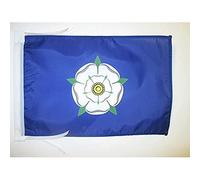 BANDIERA CONTEA DI YORKSHIRE ANTICA 45x30cm - BANDIERINA COUNTY OF YORK - INGHILTERRA 30 x 45 cm cordicelle - AZ FLAG