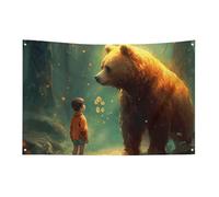 Bandiera coperta di neve, 119,4 x 177,8 cm, non sbiadisce, bandiera di benvenuto da giardino, cortile, casa, cartello decorativo per interni ed esterni, striscione per feste e decorazioni per la casa