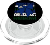 Bandiera Coquette Bow dello Stato del Connecticut degli Stati Uniti PopSockets PopGrip per MagSafe