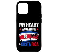 Bandiera Costa Rica Design My Heart Vacations in Costa Rica Custodia per iPhone 12/12 Pro