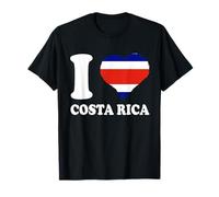 Bandiera Costa Rica I Love Costarica Heart Costarica Pride Maglietta