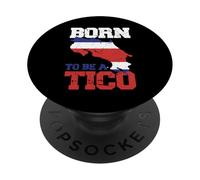 Bandiera Costa Rica nata per essere un Tico PopSockets PopGrip Adesivo