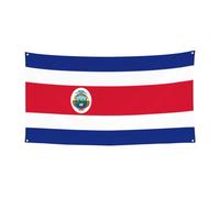 Bandiera Costa Rica stampa 1'Pack Banner Sign per Halloween, decorazione da appendere per interni ed esterni, resistente ai raggi UV con fori in metallo