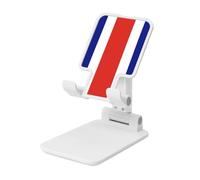 Bandiera Costa Rica Supporto per telefono cellulare pieghevole Angolo regolabile Altezza Desktop Portatile Cellulare Culla Compatibile Con Tutti Gli Smartphone Bianco Stile