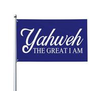 Bandiera cristiana di Gesù Dio Yahweh 3x5 piedi, stendardo per esterni e interni.