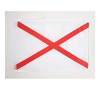 BANDIERA CROCE DI SAN PATRIZIO 45x30cm - BANDIERINA IRLANDA 30 x 45 cm cordicelle - AZ FLAG