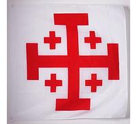 AZ FLAG Bandiera Croce Ordine Santo SEPOLCRO di GERUSALEMME 90x90cm - Bandiera CATTOLICA 90 x 90 cm Foro per Asta