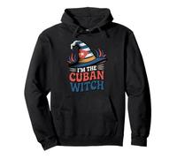 Bandiera Cuba con Scritta I'm The Cuban Witch Felpa con Cappuccio
