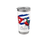 Bandiera Cuba Tocororo Bird Patriotic Island Pride Bicchiere termico in acciaio inox doppia parete