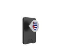 Bandiera cubana con cuore d'amore della Repubblica patriottica di Cuba PopSockets PopWallet per MagSafe