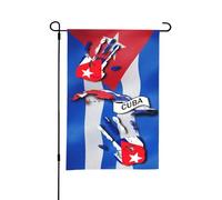 Bandiera cubana da giardino Cuba, piccole bandiere bifacciali per cortile, adatte per esterni o decorazioni da giardino, patio, 18x12 pollici