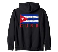 Bandiera Cubana Distressed Uomini Donne Bambini Cuba Felpa con Cappuccio
