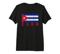 Bandiera Cubana Distressed Uomini Donne Bambini Cuba Maglietta Premium