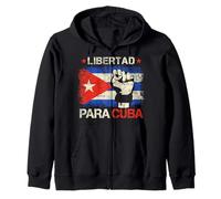 Bandiera Cubana Libre Puño Patria Y Vida per Uomini Donne Bambini Felpa con Cappuccio