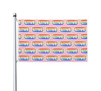 Bandiera Cuore Arcobaleno Dell'Amore Del Gay Pride Personalizzata Garden Flag Poliestere Bandiere Pirata Per Eventi Giardino Conferenza 3X5Ft