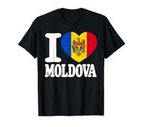 Bandiera Cuore I Love Moldova Maglietta