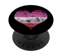 Bandiera Cuore Orgoglio Lesbico PopSockets PopGrip Adesivo