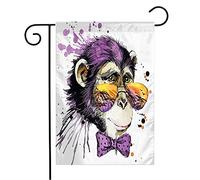 Bandiera Cute Monkey Animal Chimpanzee Cool Watercolor Animals Wildlife Wild Primate Pet Decorazione Bandiera Di Benvenuto, Per Feste Estive, Eventi, 30x45cm