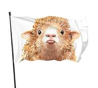 Bandiera Cute Sheep Occhielli In Metallo Garden Flag Colore Vivido Bandiere Pirata Per Home Esterno Bar 90X150Cm