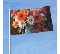 Bandiera da 0,5 x 1,5 m, con fiori freschi e primaverili, divertenti bandiere da giardino per tutte le stagioni per tutte le stagioni, decorazione per dormitorio e feste all'aperto
