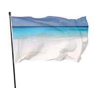 Bandiera da 0,9 x 1,5 m a forma di cuore blu chiaro cielo dai colori vivaci banner sport all'aperto, resistente allo sbiadimento, bandiera da cortile in poliestere con 2 occhielli in ottone per