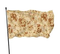 Bandiera da 0,9 x 1,5 m con bellissimo fiore giallo dai colori vivaci per sport all'aria aperta, resistente allo sbiadimento, in poliestere, con 2 occhielli in ottone, per interni ed esterni