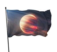 Bandiera da 0,9 x 1,5 m con bellissimo Giove dai colori vivaci per sport all'aria aperta, resistente allo sbiadimento, bandiera da cortile in poliestere con 2 occhielli in ottone, per interni ed