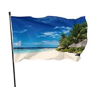Bandiera da 0,9 x 1,5 m, con paesaggi marini dai colori vivaci, per sport all'aria aperta, resistente allo sbiadimento, in poliestere, con 2 occhielli in ottone, per interni ed esterni, decorazione
