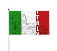 Bandiera da 0,9 x 1,5 m, decorazione per esterni, bandiera romana italiana, bandiera 200D, pesanti bandiere di benvenuto da cortile in poliestere bandiere da cortile grandi bandiere per interni ed