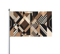 Bandiera da 0,9 x 1,5 m, decorazione per esterni, bella bandiera nera e marrone, 200D, pesanti bandiere di benvenuto da cortile in poliestere, bandiere da cortile, grandi bandiere per interni ed