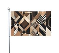 Bandiera da 0,9 x 1,5 m, decorazione per esterni, bella bandiera nera e marrone, 200D, pesanti bandiere di benvenuto da cortile in poliestere, bandiere da cortile, grandi bandiere per interni ed