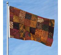 Bandiera da 1,5 x 2,3 m a doppia faccia vibrante bandiere da giardino in stile africano Banner patchwork benvenuto stagionale banner con occhielli in ottone decorazione sfondo fotografico per cortile