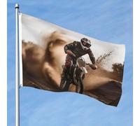 Bandiera da 1,5 x 2,3 m su entrambi i lati vibranti bandiere da giardino banner motocross benvenuto stagionale cortile banner con occhielli in ottone decorazione sfondo foto per cortile portico prato