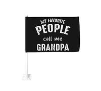 Bandiera da 12x18 pollici per auto La mia gente preferita mi chiama nonno Bandiera per auto Bandiera per finestra a doppia faccia Clip per finestra anti-scolorimento Bandiera per finestra impermeabile