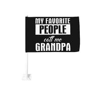Bandiera da 12x18 pollici per auto La mia gente preferita mi chiama nonno Bandiera per auto Bandiera per finestra a doppia faccia Clip per finestra anti-scolorimento Bandiera per finestra impermeabile