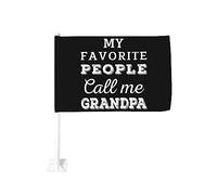 Bandiera da 12x18 pollici per auto, la mia gente preferita mi chiama nonno, regalo divertente per auto, bandiera bifacciale per finestrino, bandiera anti-scolorimento, bandiera impermeabile per finest