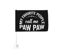 Bandiera da 12x18 pollici per auto La mia gente preferita mi chiama Paw Paw Bandiera per auto Bandiera per finestra a doppia faccia Clip per finestra anti-scolorimento Bandiera per finestra impermeabi