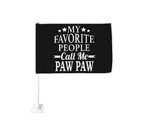 Bandiera da 12x18 pollici per auto, la mia gente preferita mi chiama Paw Paw, bandiera per auto, doppia faccia, con clip per finestra, anti-scolorimento, impermeabile, per finestre di auto (senza asta