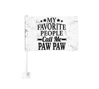 Bandiera da 12x18 pollici per auto La mia gente preferita mi chiama Paw Paw, bandiera per auto fantastica, doppia faccia, con clip per finestra, anti-scolorimento, con clip per finestra, impermeabile,