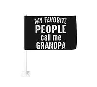 Bandiera da 12x18 pollici per auto retrò, la mia gente preferita mi chiama nonno, regali divertenti, bandiera per auto, doppia faccia, clip per finestra, anti-scolorimento, clip per finestra, bandiera